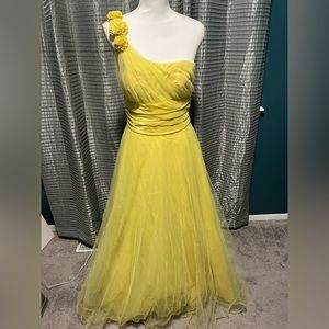 yellow gown